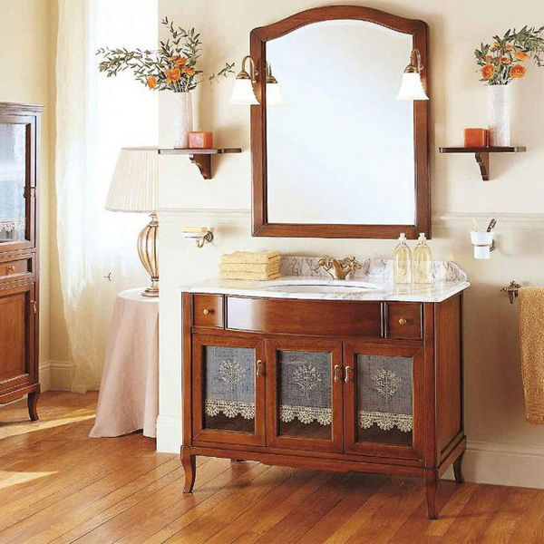 Комплект мебели для ванной комнаты Labor Legno Victoria HPL105 Орех/Бронза